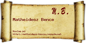 Matheidesz Bence névjegykártya